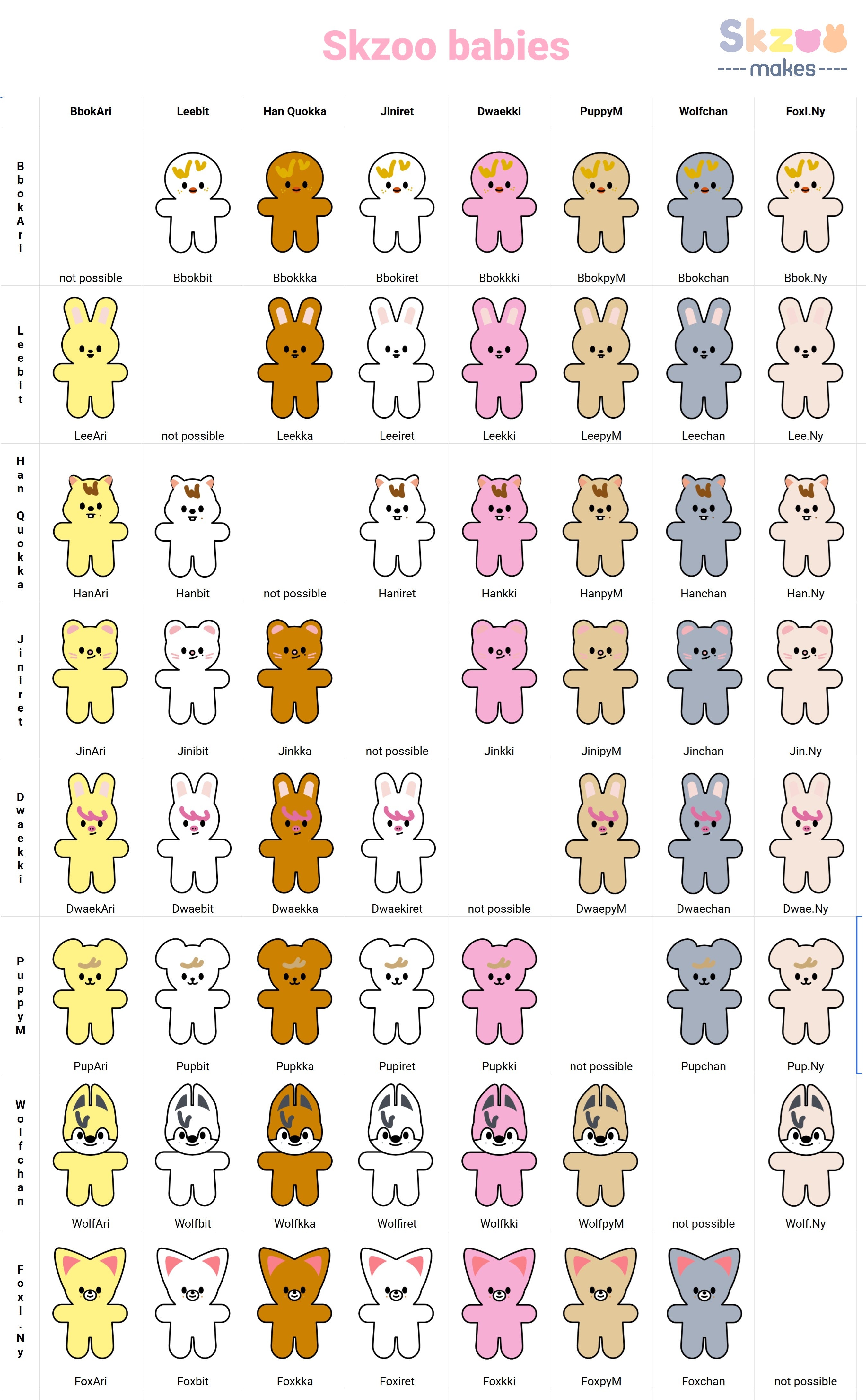 Magnetic Skzoo - felt sewing pattern